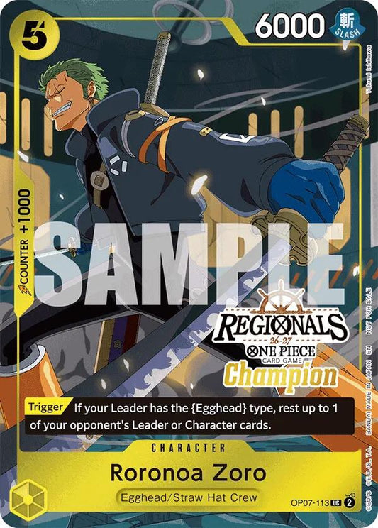 Roronoa Zoro (Regionals Champion Card Set 26-27) [One Piece Promotion Cards] - Shop at xdovtoxtgo