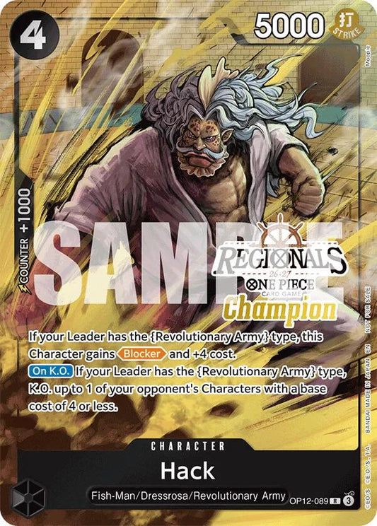 Hack (Regionals Champion Card Set 26-27) [One Piece Promotion Cards] - Shop at xdovtoxtgo