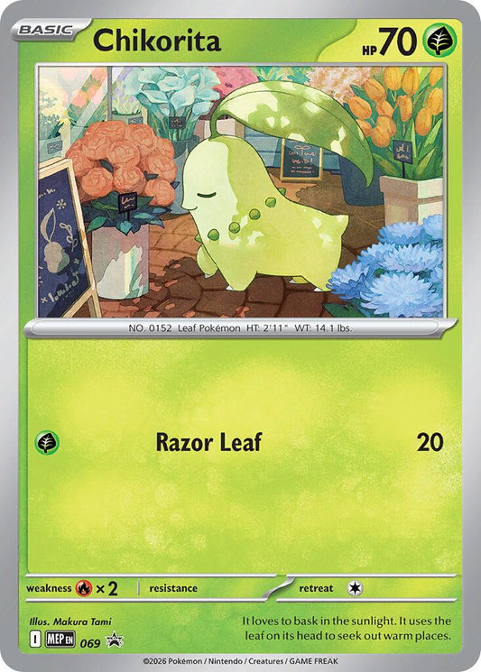 Chikorita (069) (Cosmos Holo) [Mega Evolution Promo] - Shop at xdovtoxtgo