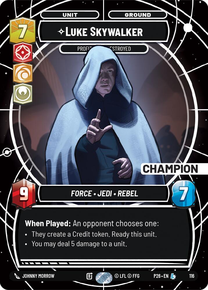 Luke Skywalker - Profit or Be Destroyed (116) (Champion) (116) [Sector and Regional Promos: Season 1] - Shop at xdovtoxtgo