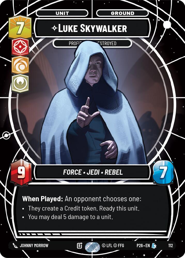 Luke Skywalker - Profit or Be Destroyed (112) (112) [Sector and Regional Promos: Season 1] - Shop at xdovtoxtgo