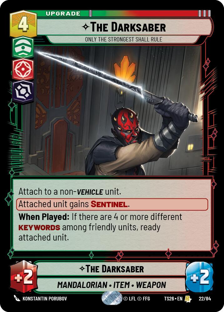 The Darksaber - Only the Strongest Shall Rule (22/84) (22/84) [Twin Suns] - Shop at xdovtoxtgo