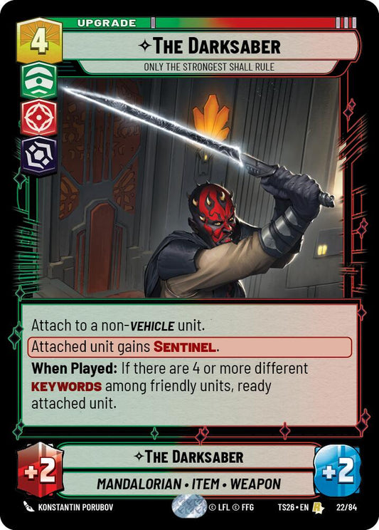 The Darksaber - Only the Strongest Shall Rule (22/84) (22/84) [Twin Suns] - Shop at xdovtoxtgo