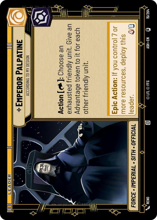 Emperor Palpatine - According to My Design (15/264) (15/264) [Ashes of the Empire] - Shop at xdovtoxtgo