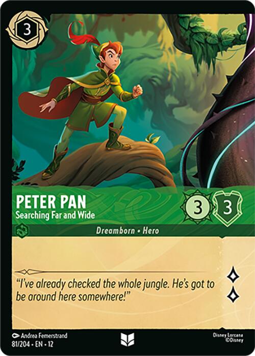 Peter Pan - Searching Far and Wide (Foil) (81/204) [Wilds Unknown] - Shop at xdovtoxtgo