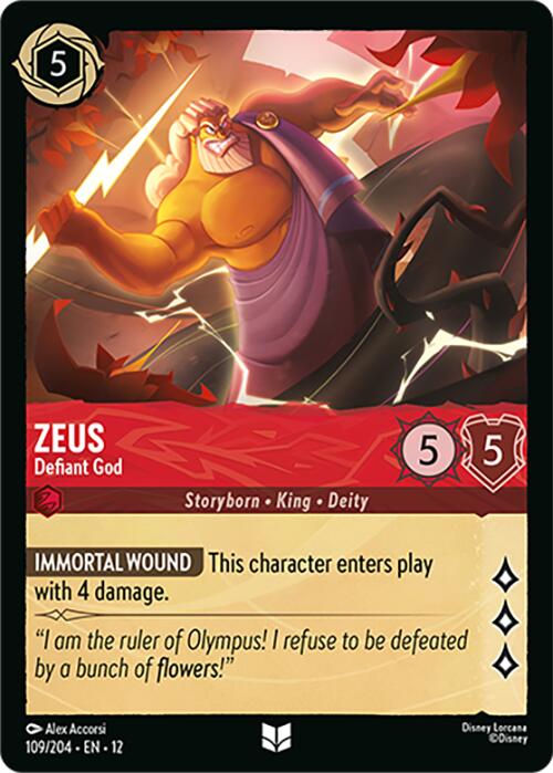 Zeus - Defiant God (109/204) [Wilds Unknown] - Shop at xdovtoxtgo