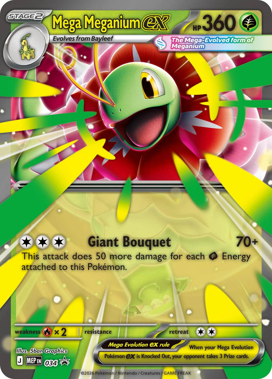 Mega Meganium ex (034) (Jumbo) [Mega Evolution Promo] - Shop at xdovtoxtgo