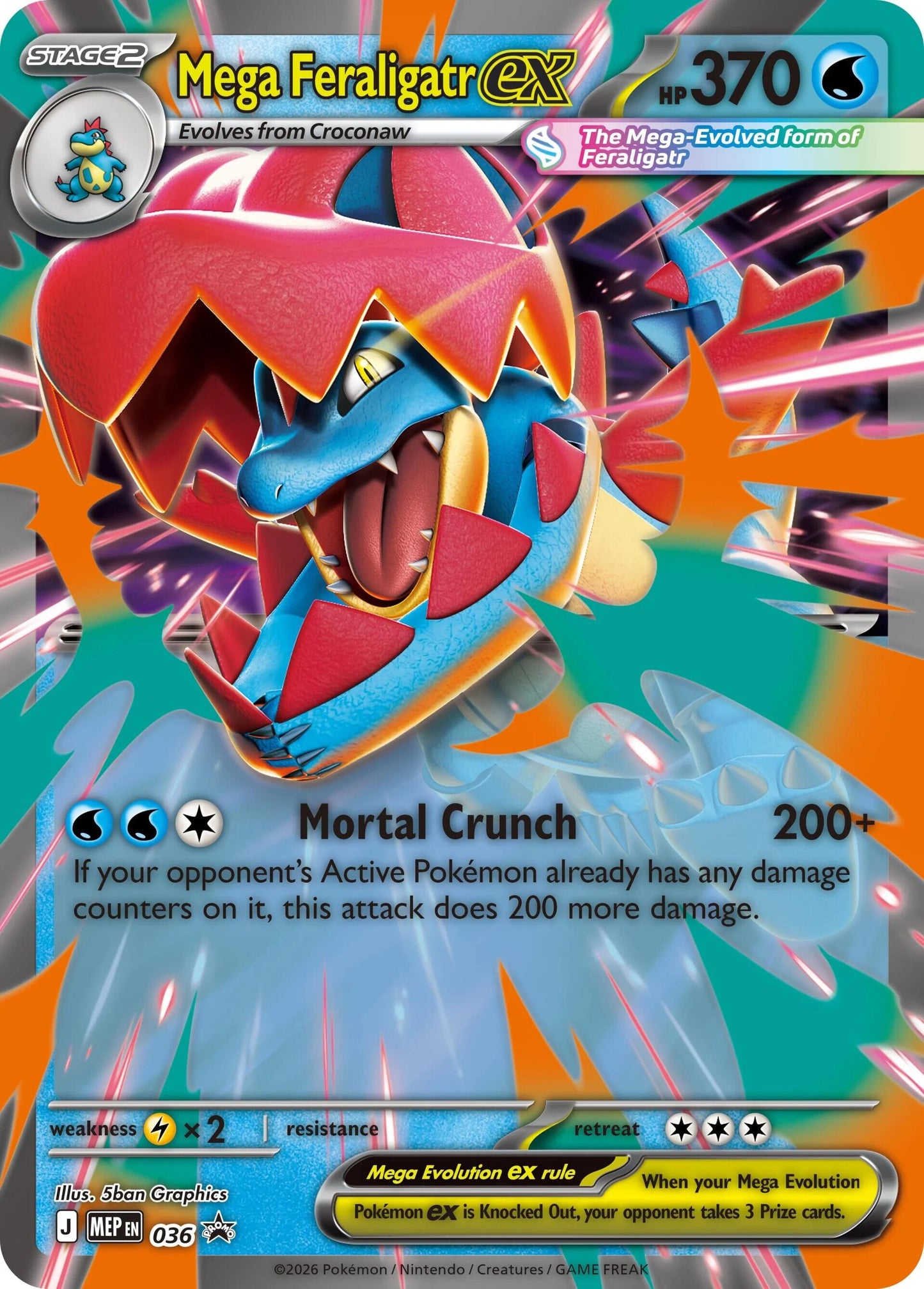 Mega Feraligatr ex (036) [Mega Evolution Promo] - Shop at xdovtoxtgo