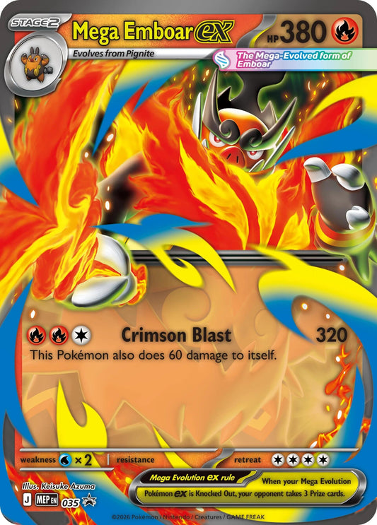 Mega Emboar ex (035) [Mega Evolution Promo] - Shop at xdovtoxtgo