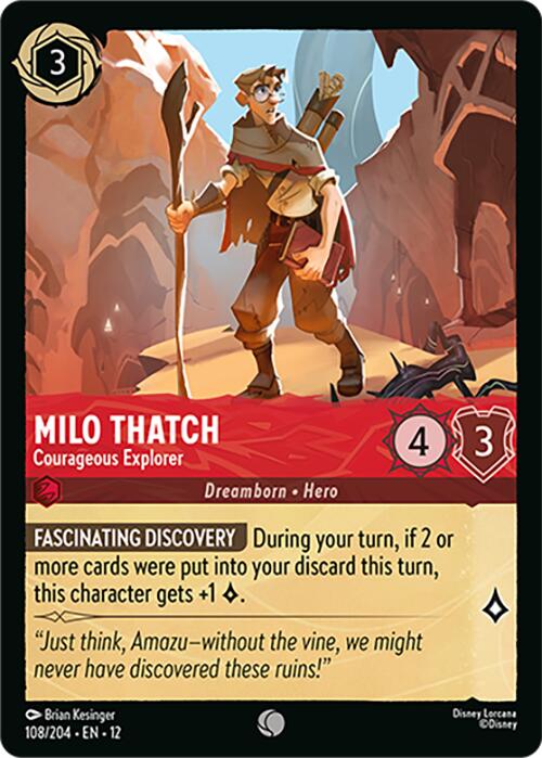 Milo Thatch - Courageous Explorer (108/204) [Wilds Unknown] - Shop at xdovtoxtgo