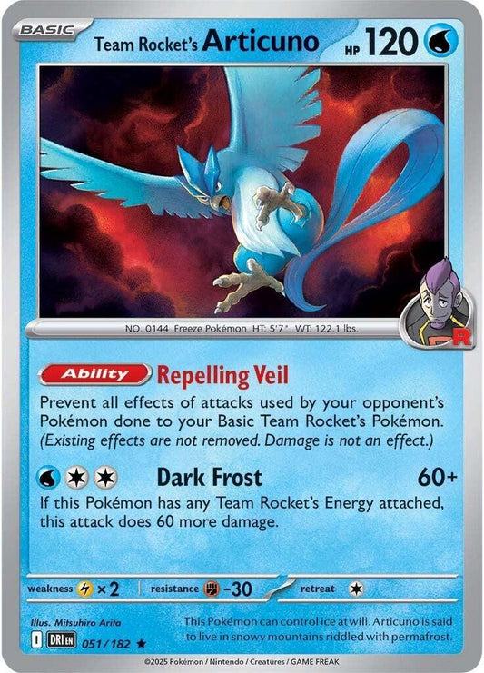 Team Rocket's Articuno (051/182) (Non-Holo) (Deck Exclusive) [Scarlet & Violet: Destined Rivals] - Shop at xdovtoxtgo
