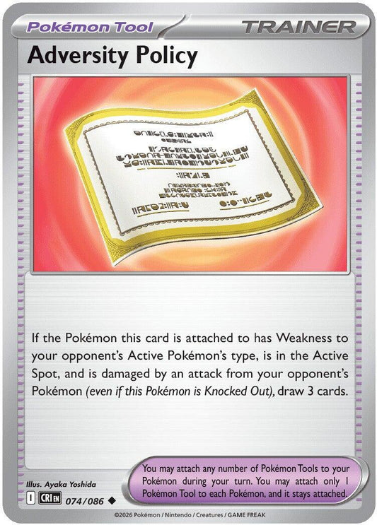 Adversity Policy (074/086) [Mega Evolution: Chaos Rising] - Shop at xdovtoxtgo