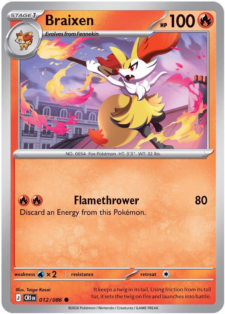 Braixen (012/086) [Mega Evolution: Chaos Rising] - Shop at xdovtoxtgo