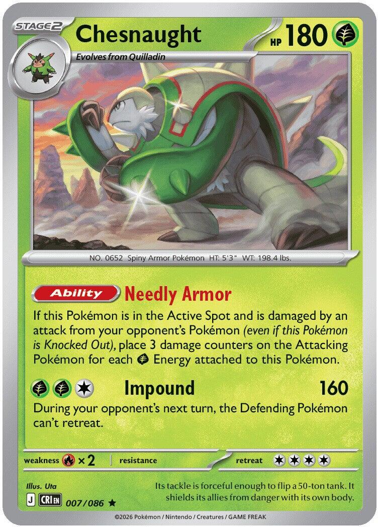 Chesnaught (007/086) [Mega Evolution: Chaos Rising] - Shop at xdovtoxtgo