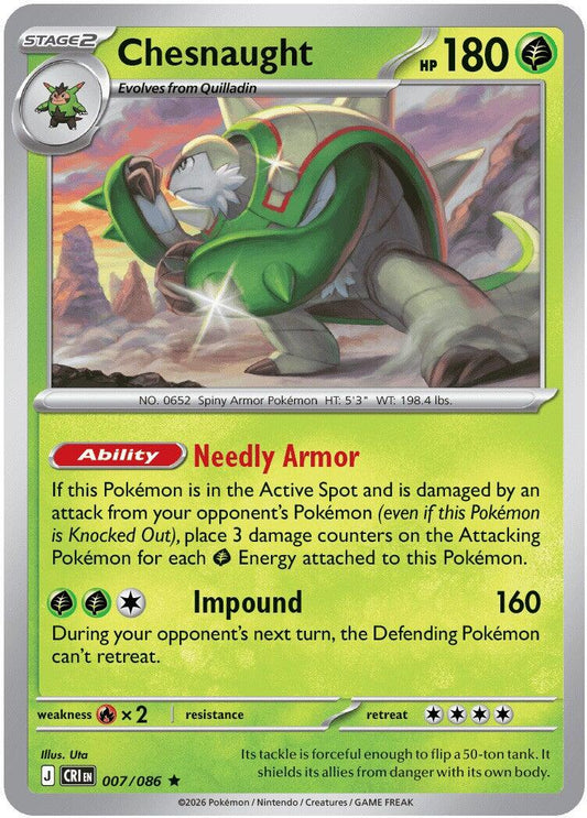 Chesnaught (007/086) [Mega Evolution: Chaos Rising] - Shop at xdovtoxtgo