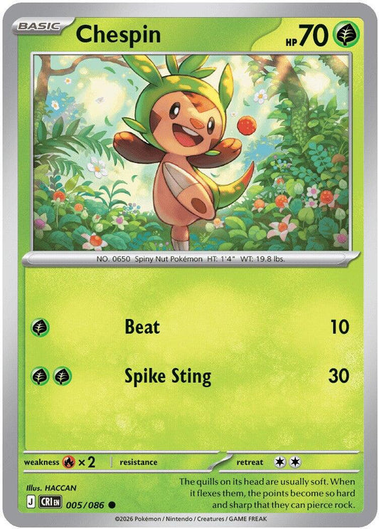 Chespin (005/086) [Mega Evolution: Chaos Rising] - Shop at xdovtoxtgo