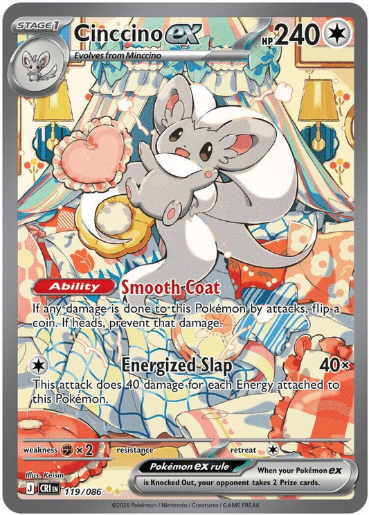 Cinccino ex (119/086) [Mega Evolution: Chaos Rising] - Shop at xdovtoxtgo