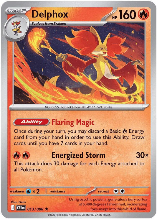 Delphox (013/086) [Mega Evolution: Chaos Rising] - Shop at xdovtoxtgo