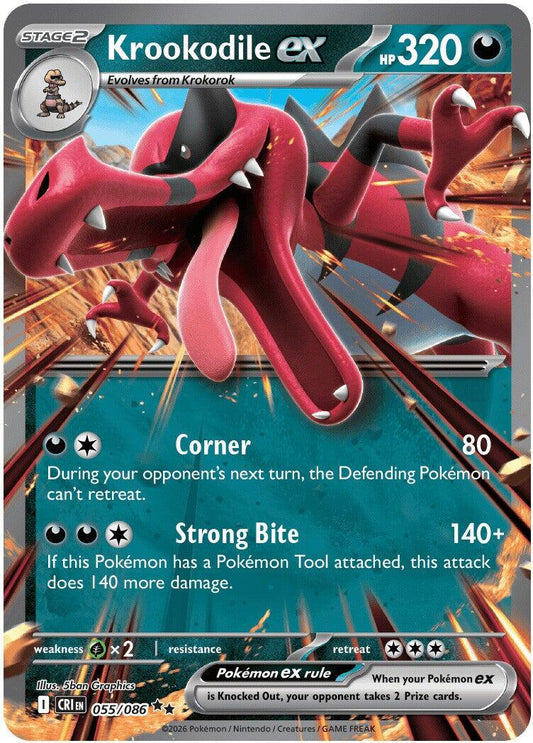 Krookodile ex (055/086) [Mega Evolution: Chaos Rising] - Shop at xdovtoxtgo