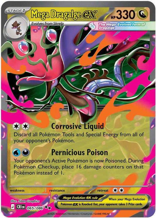 Mega Dragalge ex (065/086) [Mega Evolution: Chaos Rising] - Shop at xdovtoxtgo