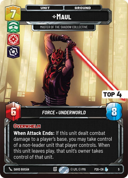 Maul - Master of the Shadow Collective (5) (Top 4) (5) [Organized Play Promos] - Shop at xdovtoxtgo