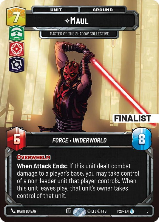 Maul - Master of the Shadow Collective (6) (Finalist) (6) [Organized Play Promos] - Shop at xdovtoxtgo