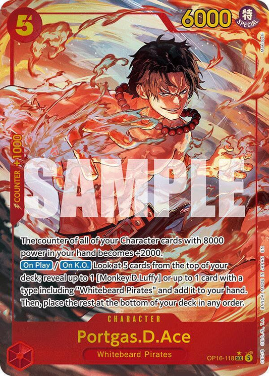Portgas.D.Ace (Alternate Art) [The Time of Battle] - Shop at xdovtoxtgo