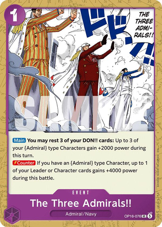 The Three Admirals!! [The Time of Battle] - Shop at xdovtoxtgo