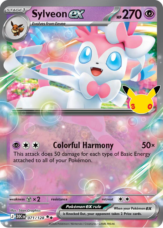 Sylveon ex (071/128) [Mega Evolution: 30th Celebration] - Shop at xdovtoxtgo
