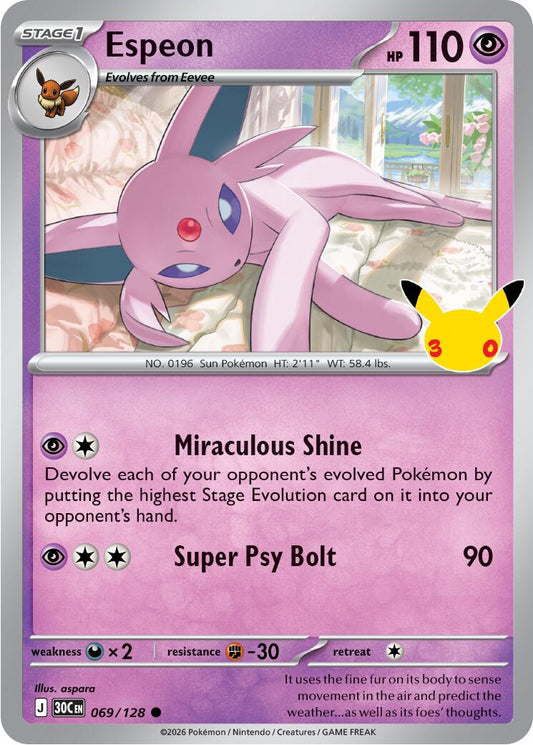 Espeon (069/128) [Mega Evolution: 30th Celebration] - Shop at xdovtoxtgo