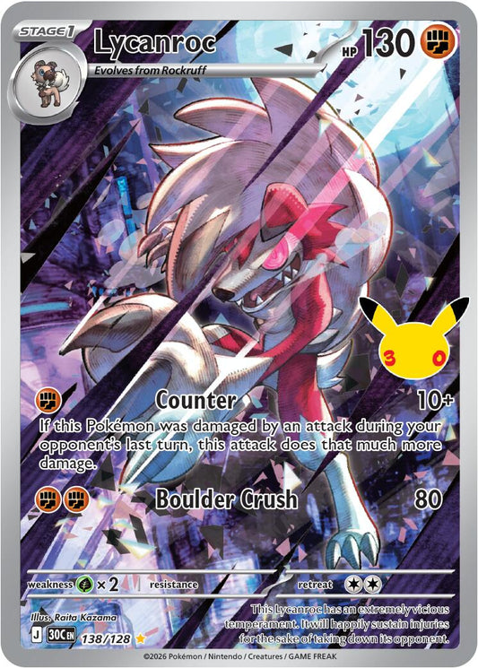 Lycanroc (138/128) [Mega Evolution: 30th Celebration] - Shop at xdovtoxtgo