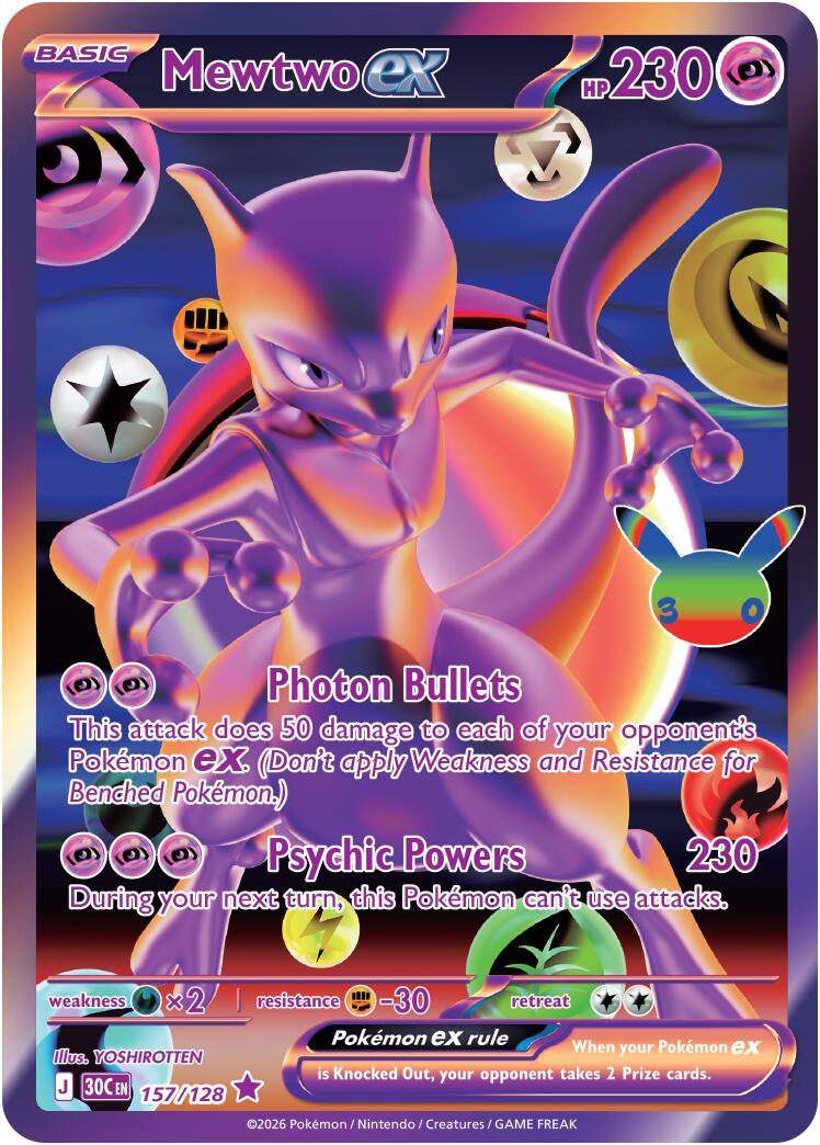 Mewtwo ex (157/128) [Mega Evolution: 30th Celebration] - Shop at xdovtoxtgo
