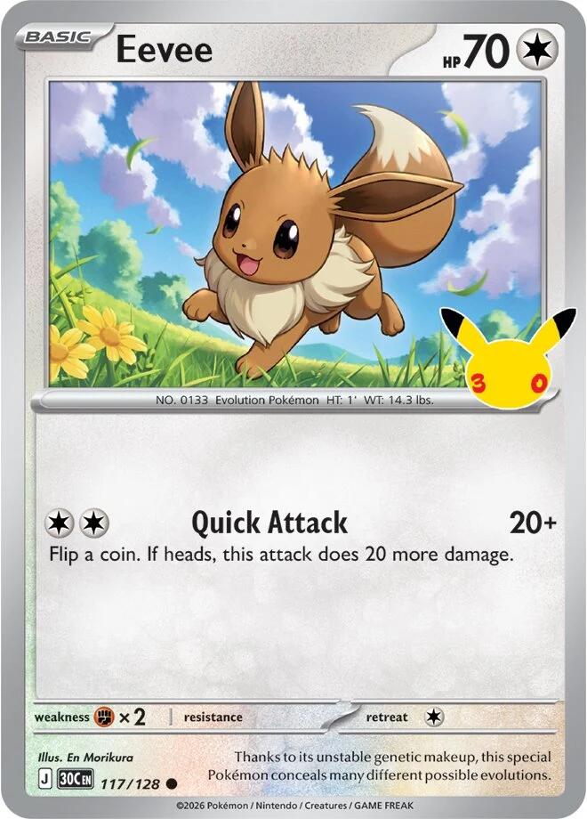 Eevee (117/128) [Mega Evolution: 30th Celebration] - Shop at xdovtoxtgo