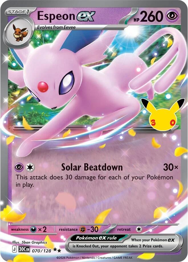 Espeon ex (070/128) [Mega Evolution: 30th Celebration] - Shop at xdovtoxtgo