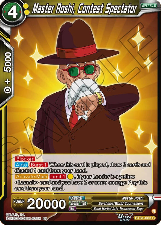 Master Roshi, Contest Spectator (BT31-063) [Impact Beyond Dimensions] - Shop at xdovtoxtgo