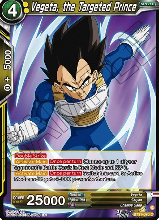 Vegeta, the Targeted Prince (BT31-070) [Impact Beyond Dimensions] - Shop at xdovtoxtgo