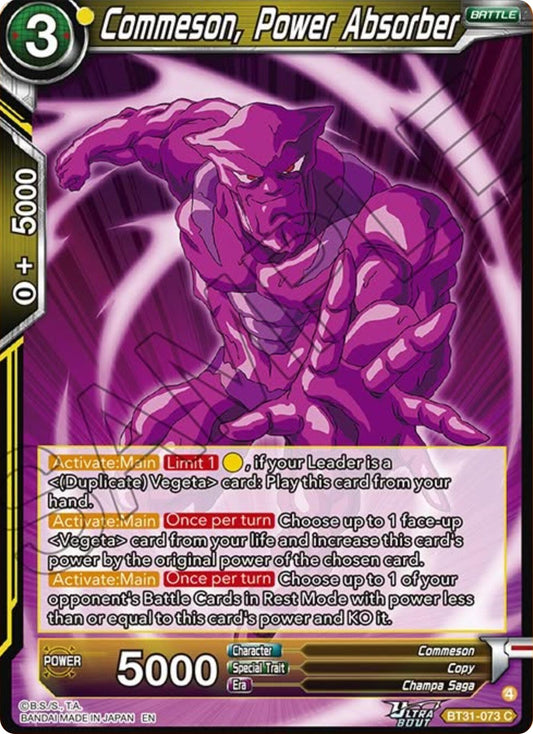 Commeson, Power Absorber (BT31-073) [Impact Beyond Dimensions] - Shop at xdovtoxtgo