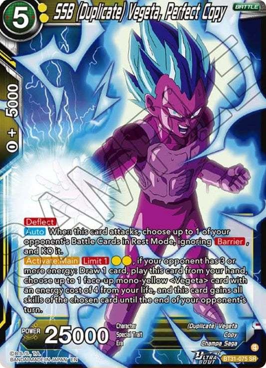 SSB (Duplicate) Vegeta, Perfect Copy (BT31-075) [Impact Beyond Dimensions] - Shop at xdovtoxtgo