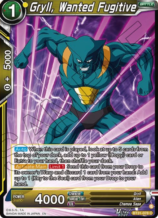 Gryll, Wanted Fugitive (BT31-078) [Impact Beyond Dimensions] - Shop at xdovtoxtgo