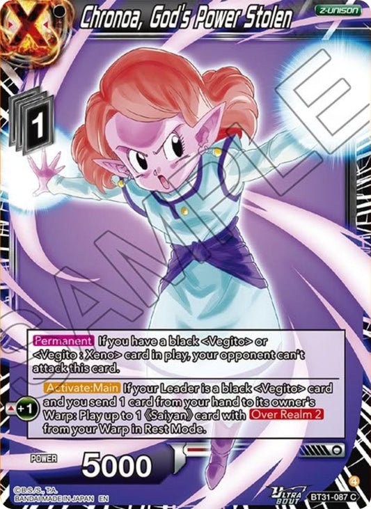 Chronoa, God's Power Stolen (BT31-087) [Impact Beyond Dimensions] - Shop at xdovtoxtgo