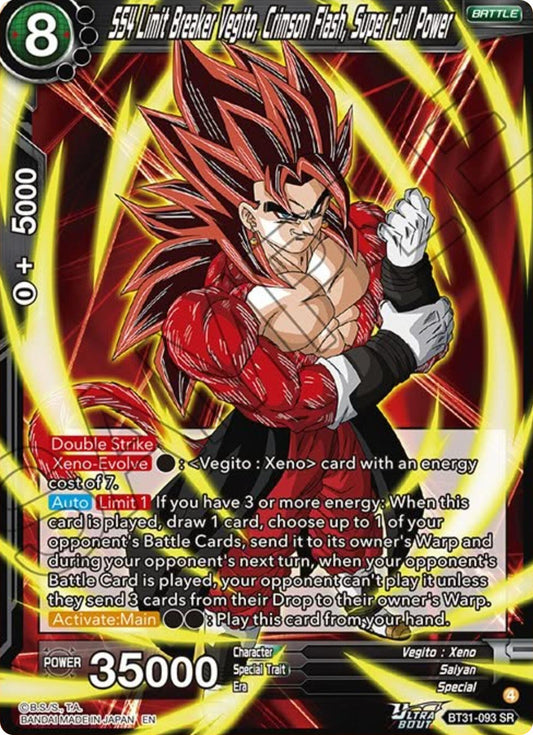 SS4 Limit Breaker Vegito, Crimson Flash, Super Full Power (BT31-093) [Impact Beyond Dimensions] - Shop at xdovtoxtgo