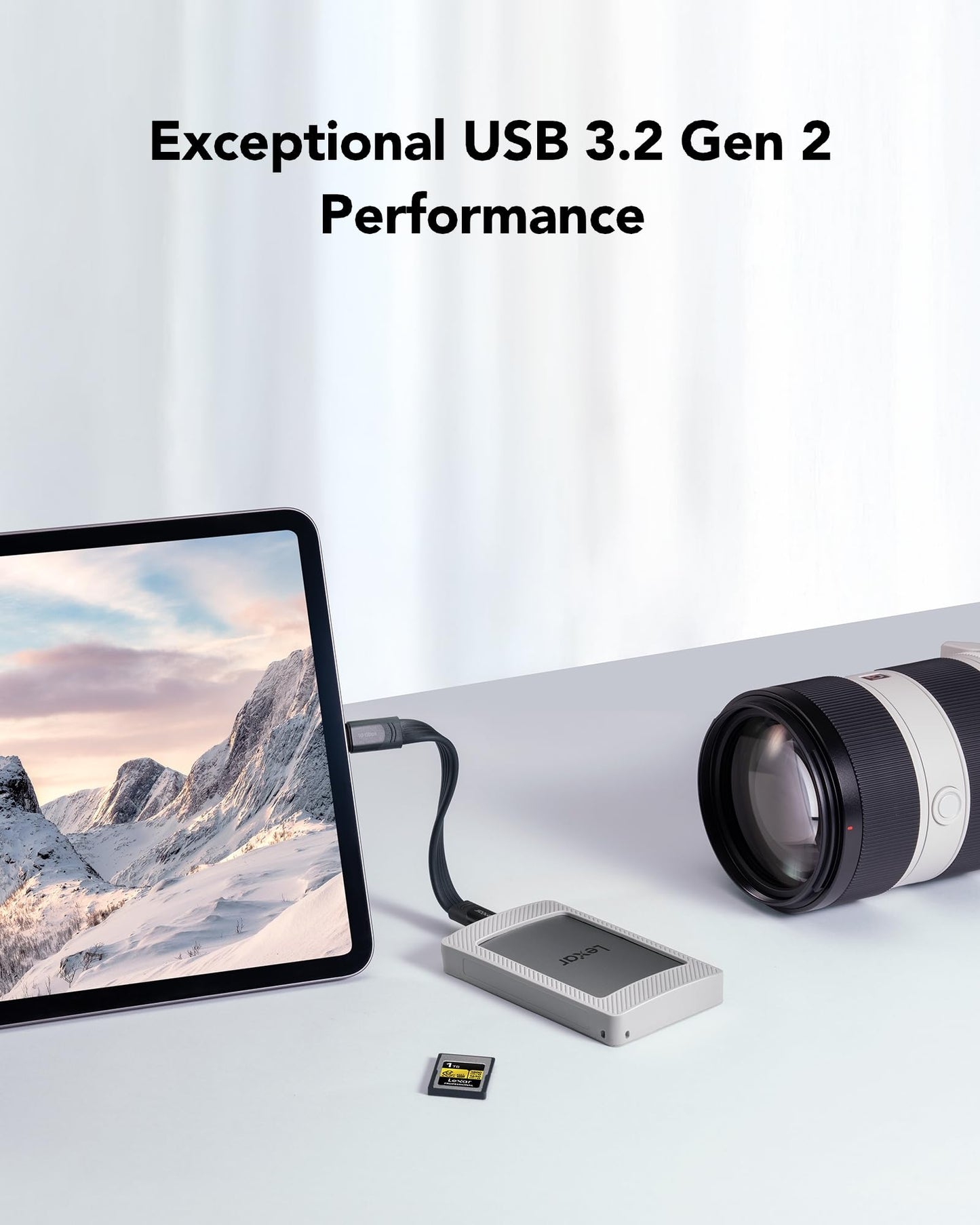 Lexar ES4 Portable SSD with Magnetic Set 1TB, External SSD USB 3.2 Gen 2 up to 1050MB/s Read and 1000MB/s Write compatible with iPhone 15/16, PC & Mac, Type-C Laptops, Tablets, PS5, PS4