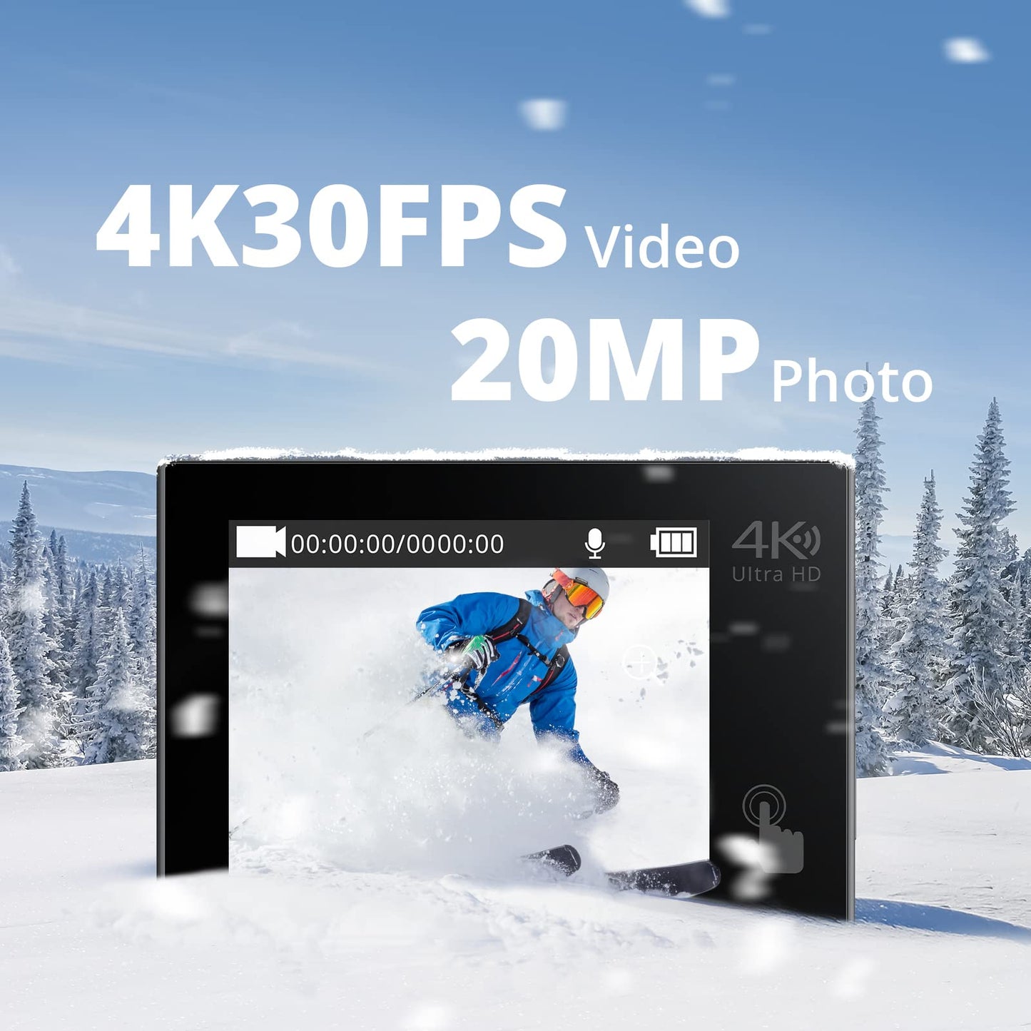 AKASO Brave 4 Pro Action Camera with 64GB microSDXC Memory Card - 131ft Waterproof Camera with Touch Screen Advanced EIS Remote Control 5X Zoom Underwater Camera