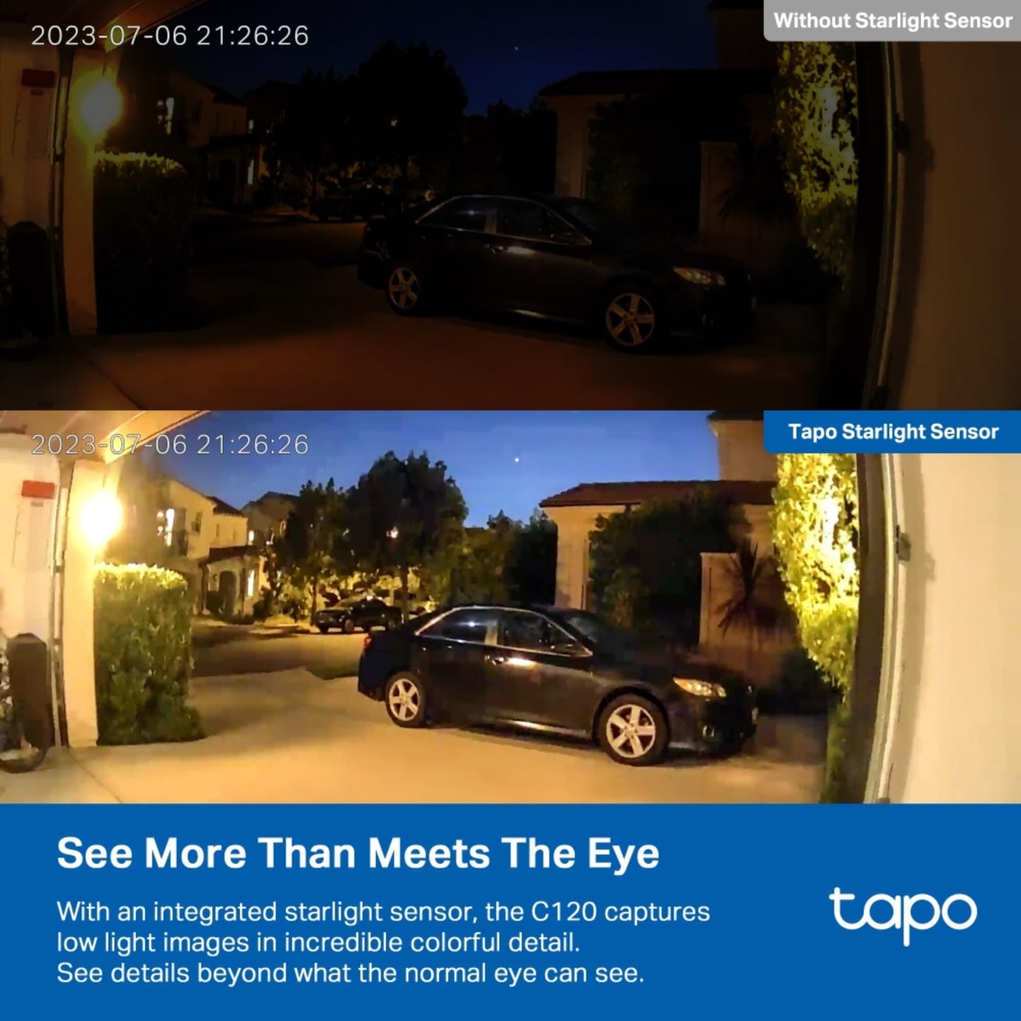 Tapo 2K 4MP Wifi Camera, Indoor/Outdoor Camera Dual Usage, Baby and Pet Camera, 𝐒𝐦𝐚𝐫𝐭 𝐀𝐈 Detection & Tracking, Weatherproof, CCTV, Color Night Vision, Works with Alexa&Google Home (Tapo C120)