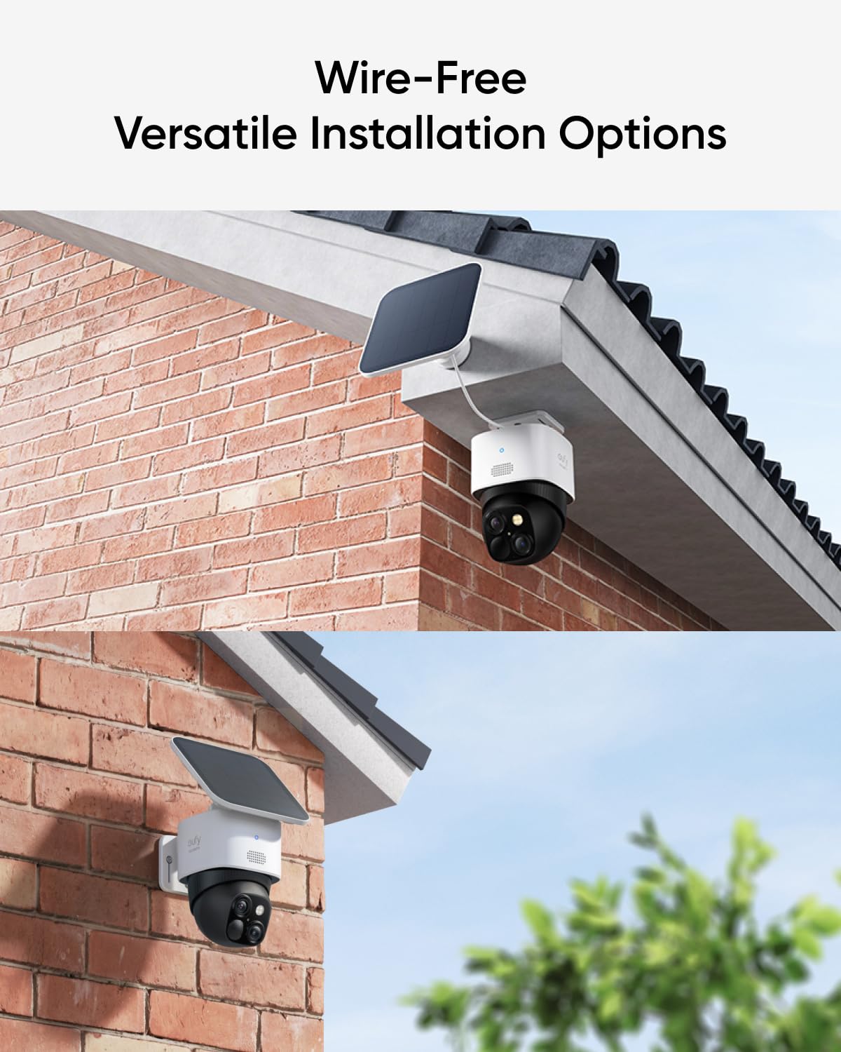 eufy Security SoloCam S340 Dual Cameras Solar Security Camera Outdoor Wireless, 3K Home Security Camera, 360° Surveillance, No Blind Spots, 2.4 GHz Wi-Fi, HomeBase S380 Compatible, No Monthly Fee