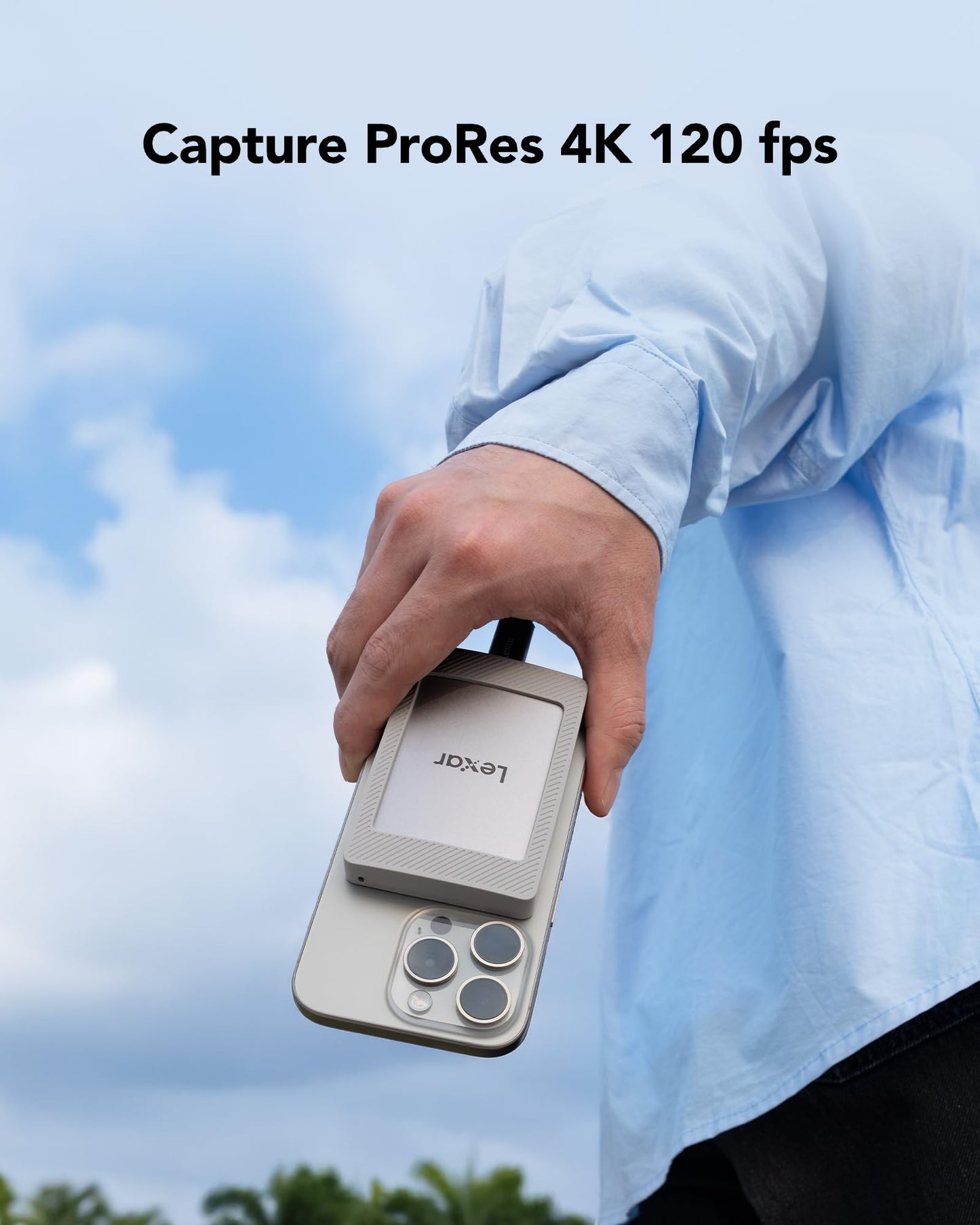 Lexar ES4 Portable SSD with Magnetic Set 1TB, External SSD USB 3.2 Gen 2 up to 1050MB/s Read and 1000MB/s Write compatible with iPhone 15/16, PC & Mac, Type-C Laptops, Tablets, PS5, PS4