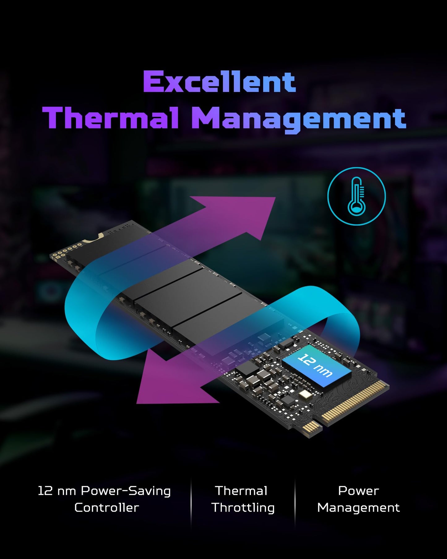 acer Predator GM7 2TB SSD: M.2 2280 PCIe Gen 4 x4 NVMe 2.0, Read Speed Up to 7400 MB/s, Internal PC Solid State Drive for Laptop, Desktop and PS5 - BL.9BWWR.119