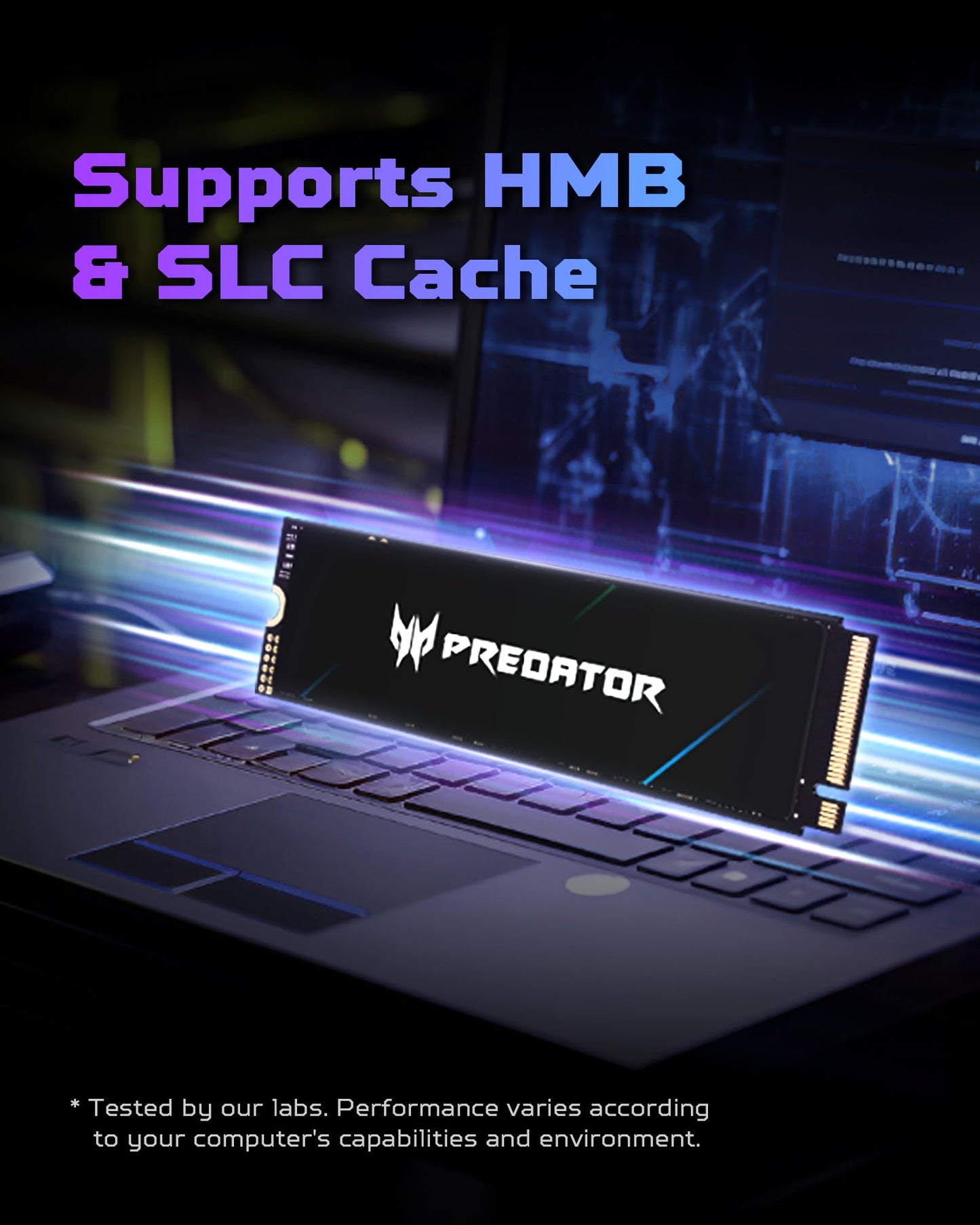 acer Predator GM7 2TB SSD: M.2 2280 PCIe Gen 4 x4 NVMe 2.0, Read Speed Up to 7400 MB/s, Internal PC Solid State Drive for Laptop, Desktop and PS5 - BL.9BWWR.119