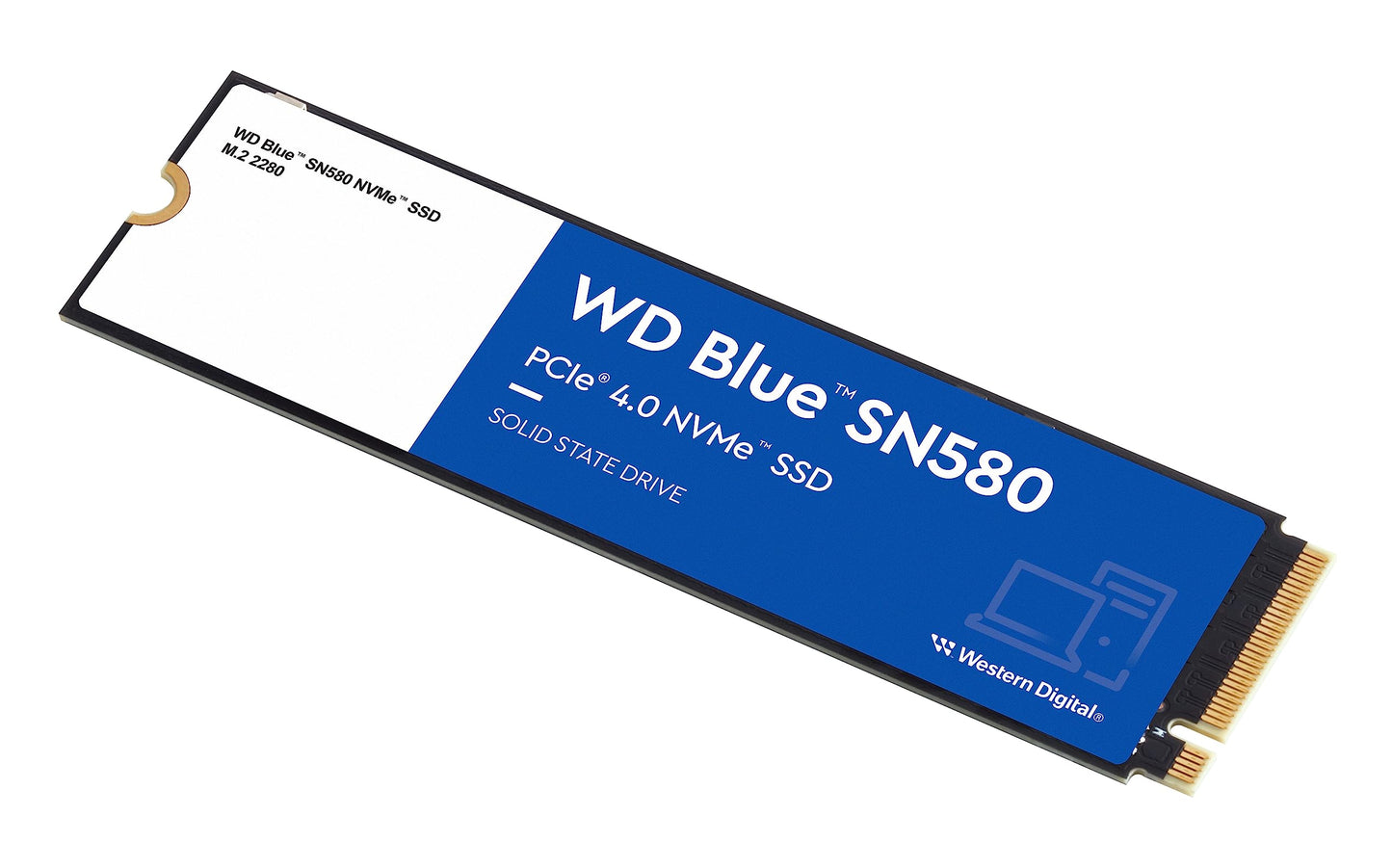 WD Blue SN580 1TB SSD, NVMe SSD, M.2 2280, PCIe Gen3, up to 4150 MB/s read speeds, nCache 4.0 Technology Includes Acronis True Image for Western Digital