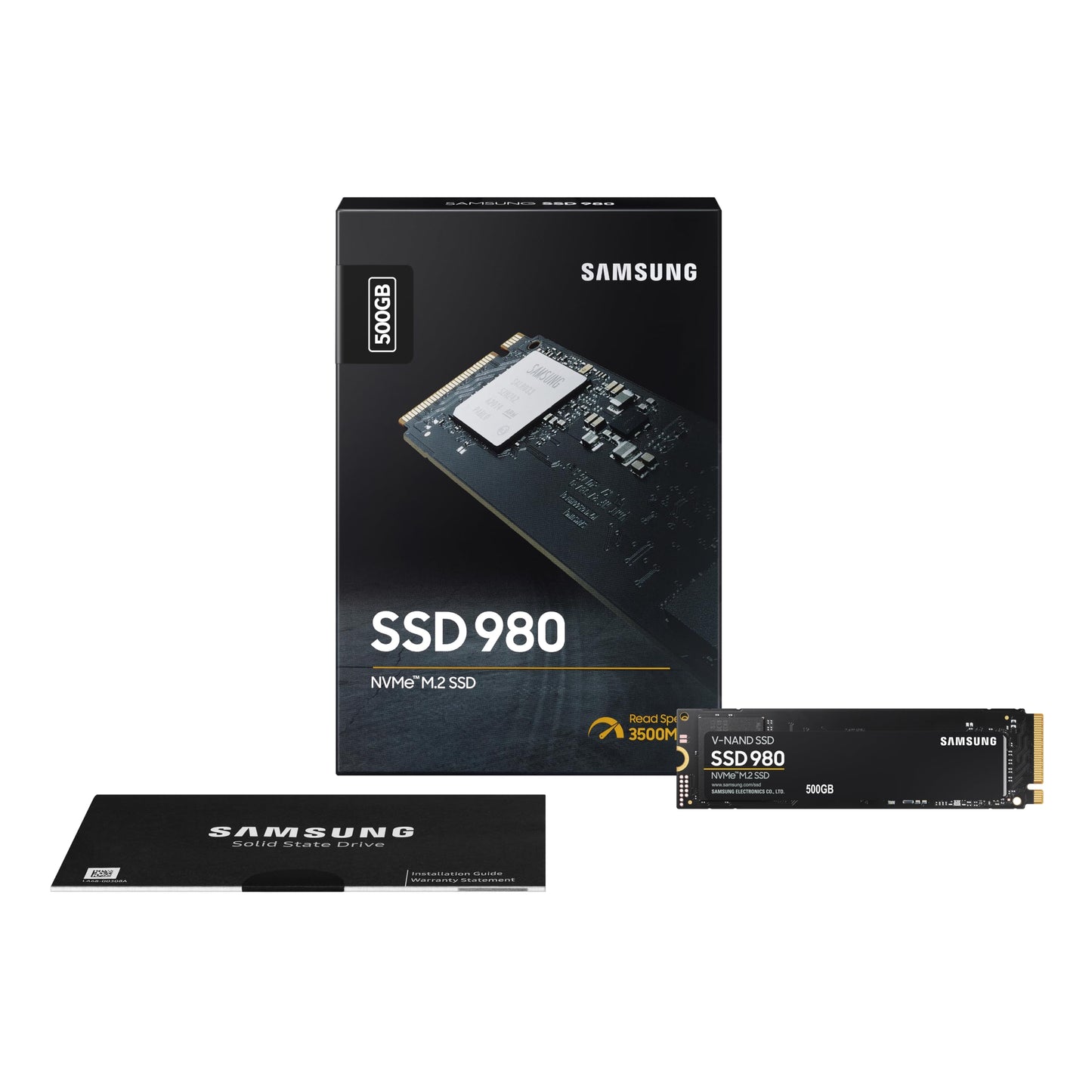 Samsung 980 500 GB PCIe 3.0 (up to 3500mbs) NVMe M.2 Internal Solid State Drive (SSD) (MZ-V8V500BW)
